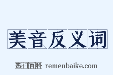 美音反义词是什么意思的图片